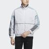adidas Color-Blocked Retro Sports High-Collar Zip Jacket Men's Faded Grey
