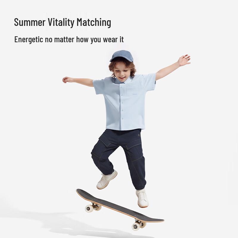 YEEHOO Boys' Cooling College Style Short Sleeve Shirt