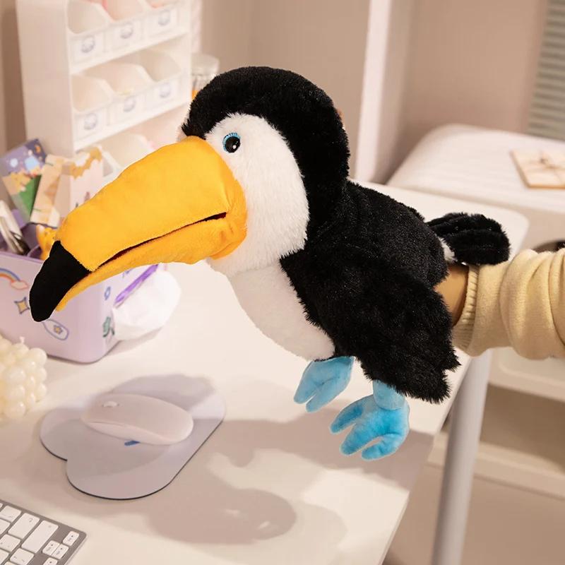 Stuffed Bird Hand Puppet Stuffed Animal Puppet Doll Stuffed Toy Family Game Interactive for Birthday Party Gifts
