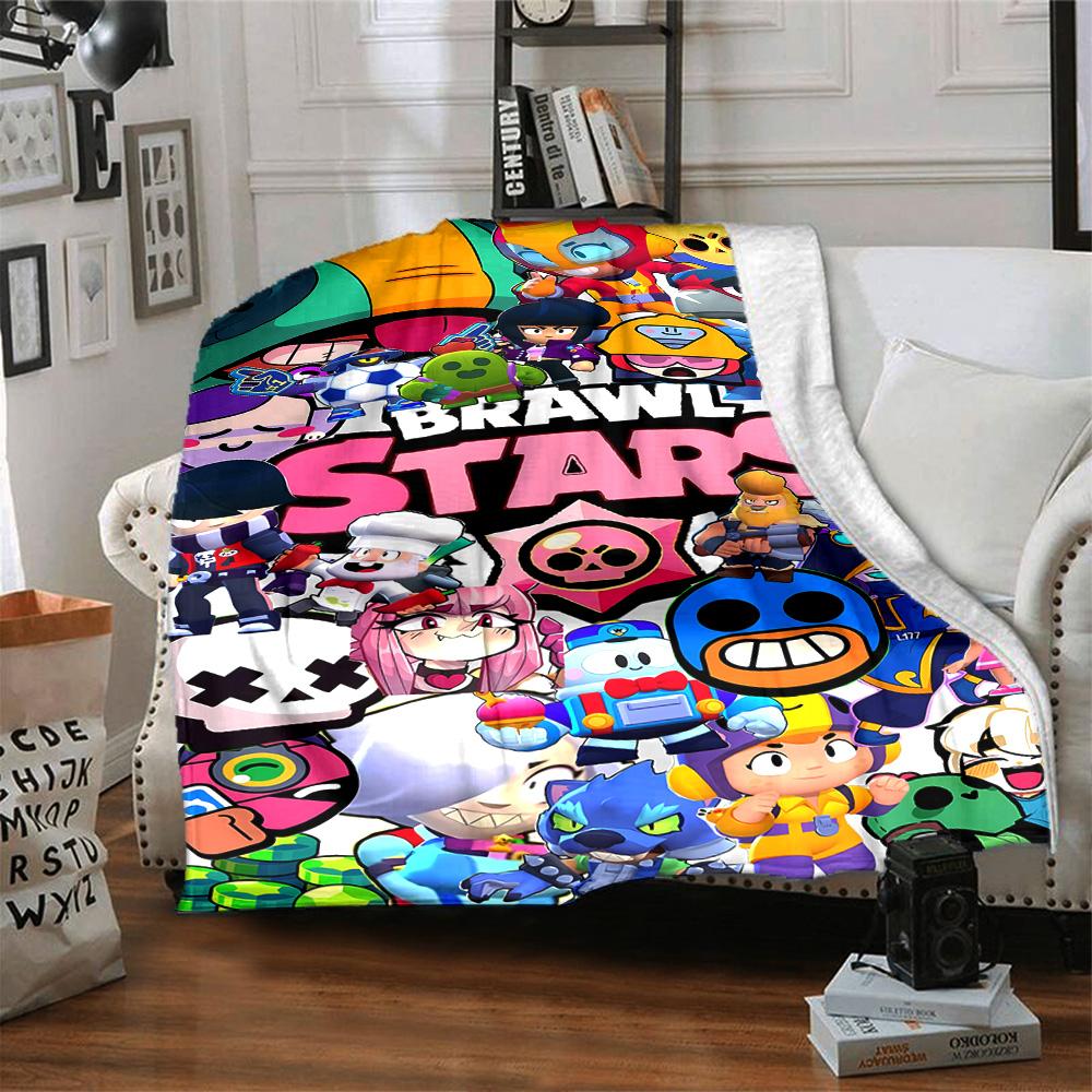 Brawl Stars Blanket Ultra-Soft Perfect for Couch Bed Seaside for All Seasons Stylish Decor Birthday Christmas Gift Blanket