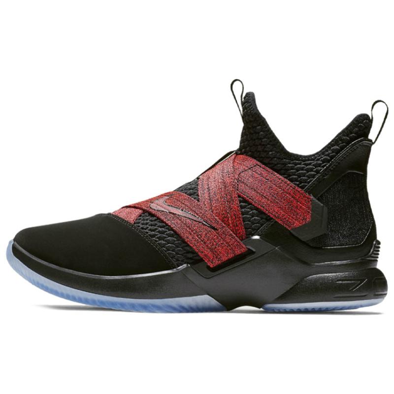 Nike LeBron Zoom Soldier 12 Black Red Sneakers AO2609-003
