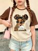 Streetwear Hiip Hop Girl Design T Shirts Short Sleeve Graphic Kids Children's Cat  T-shirt Casual Top Tee Summer Spring Clothes
