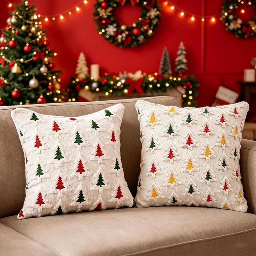 18x18 Inch Cushion Covers Embroidered Decorative Pillowcase New Tufted Pillow Covers  Holiday Party