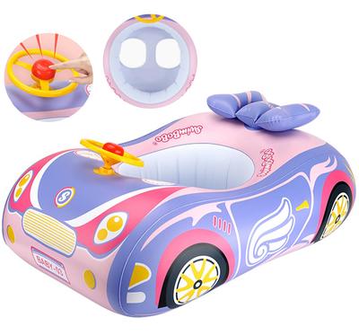 Baby Float for Kids, Foot-In Type with Handle, Cute Print Super Sports Car Design, Baby Float Toy, Anti-Capsize, Summer Day, Supports 10-20kg, Boys