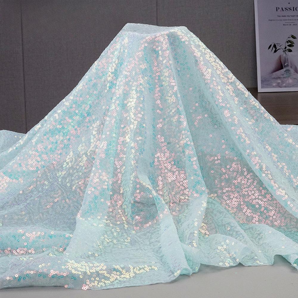 Tessuto Paillettes Ricamate Colorate 3mm Tessuto Paillettes Per Costumi da Palco da Sera Tovaglia per Sfondo Borsa da Viaggio Vestiti per Bambole Accessori Fai da Te Tessuto