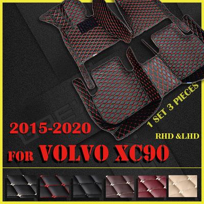 Auto-Fußmatten für VOLVO XC90 (FÜNF SITZ) 2015 2016 2017 2018 Maßgeschneiderte Auto-Fußpolster, Autoteppich