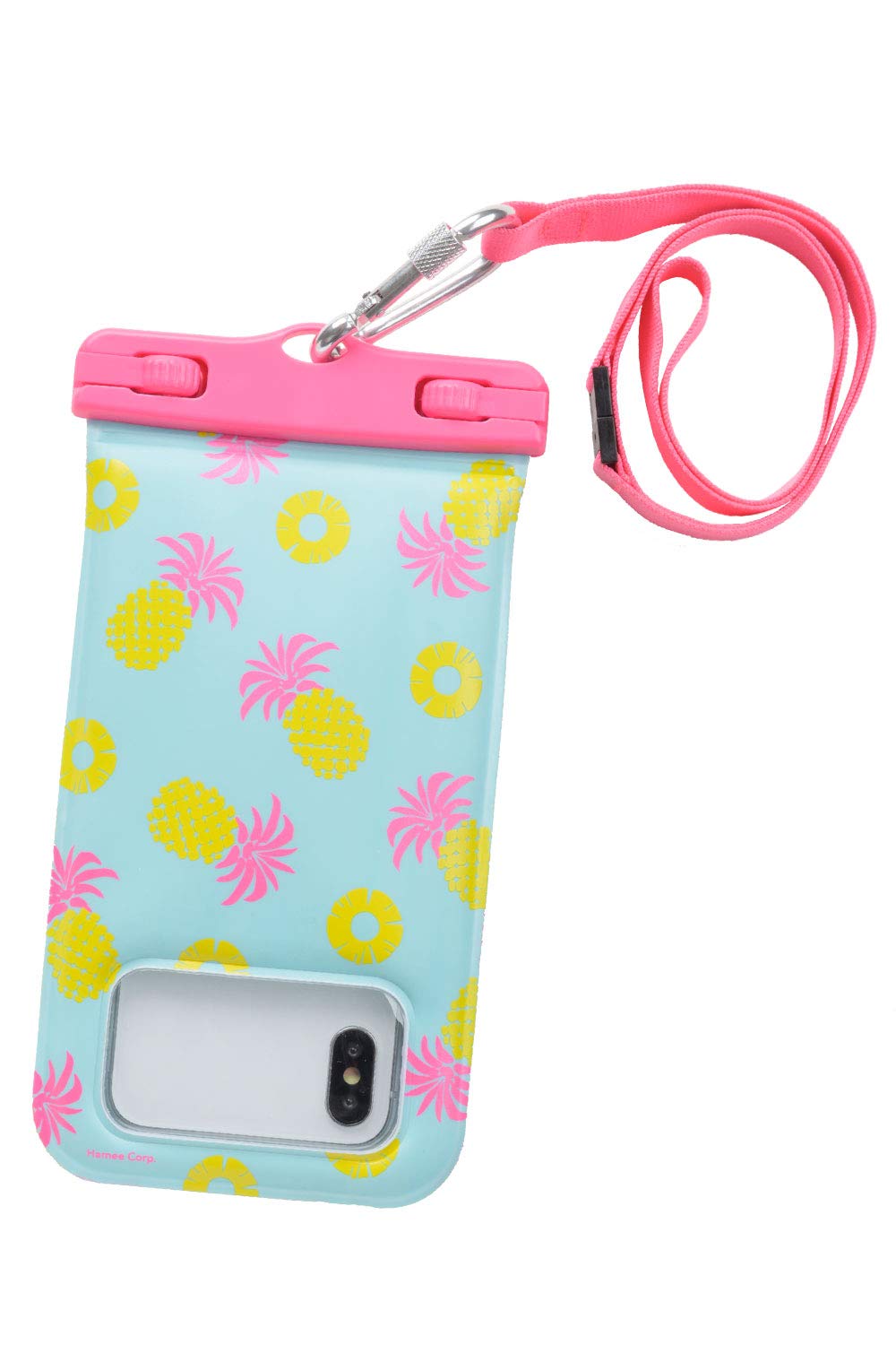 

Hamee DIVAID Waterproof Case for Smartphones and iPhones, Dustproof, IP68, Floating, Glow-in-the-Dark [Pineapple]