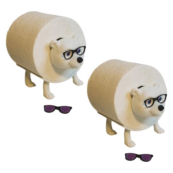 1/2Pcs Tissue Paper Roll Storage Holder Polar Bear Shape