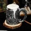 304 Stainless Steel Inner Gothic Flying Dragon Beer Stein 3D Embossed Coffee Mug  Party