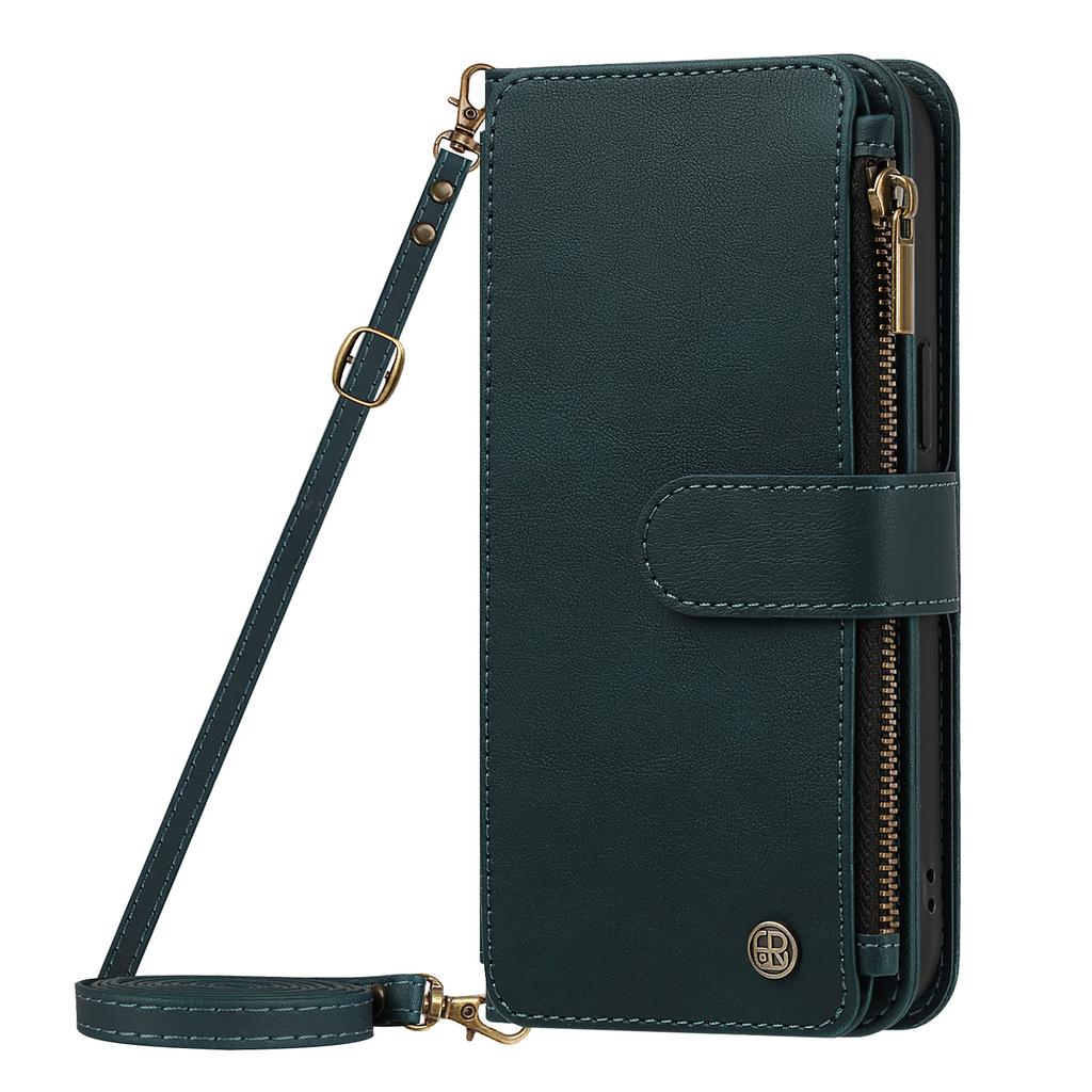 Wallet Case For OPPO Reno 16 16F 15 15F 14 14F 13 13F 12 12F 11 11F 10 Pro Max 6 5 5F 4 4F Lite Cover Zipper Crossbody & Clutch, 9 Card Slots