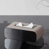 Metal Tissue Box Leather Simple Creative Storage Tissue Paper Case Elegant Rectangular Napkin Box Home Table Tissues Organizer