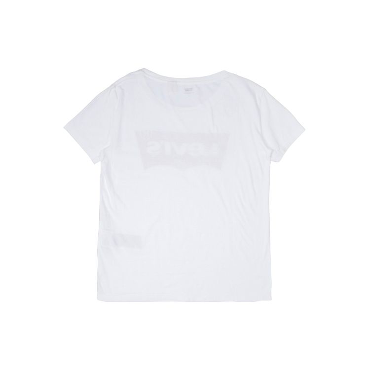 Футболка с круглым вырезом и принтом логотипа Levis, женская, белая 17369-0053