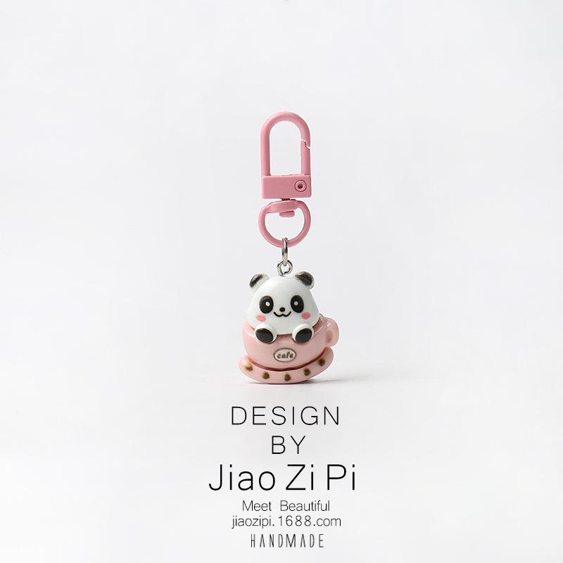 Adorable Pink Panda Keychain & Bag Pendant – Cute, Versatile Accessory