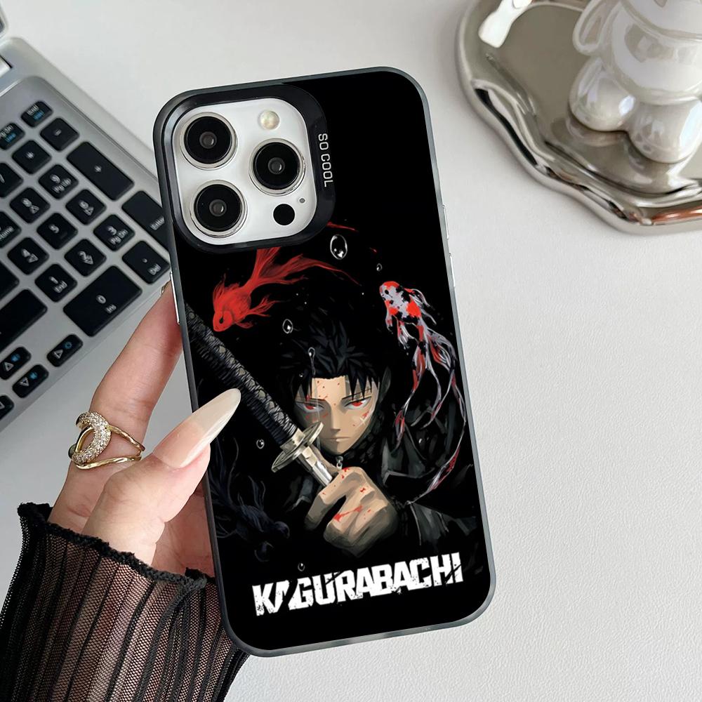 

Чехол для телефона с аниме K-Kagurabachi, матовый, цветной, серебристый, для iPhone 16 15 14 Pro 13 12 Plus 11 7 8 Max, роскошная крышка iPhone 14