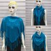 Autumn New Solid Color Triangle Fringe Wool Scarf Knitted Shawl Triangular Scarf Wrap