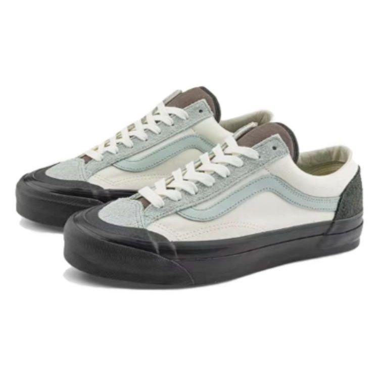 Vans Versatile Casual Lightweight Comfortable Durable Breathable Low-Top Skate Shoes Unisex Sneakers Blue White VN000MT6DT5
