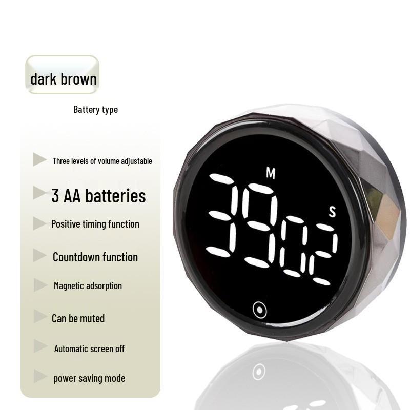 Multifunctional Electronic Rotating Timer Kitchen Alarm Stopwatch with Magnetic Reminder