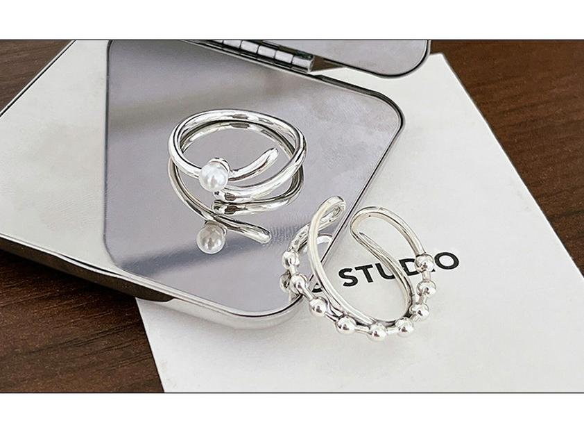 925 Sterling Silver Pearl Ring - Women's Niche Design, Fashionable, Elegant, Light Luxury Jewelry
