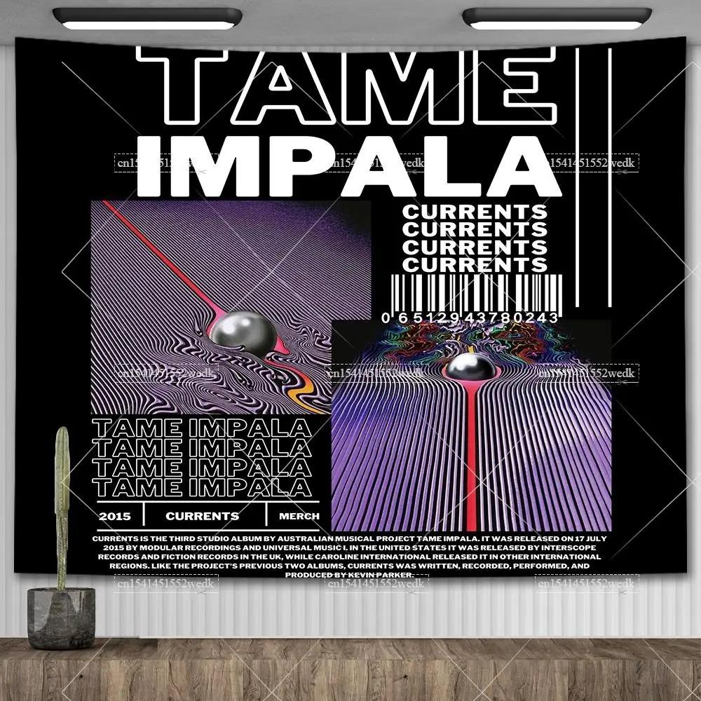 Tame Impala Currents Music Album Posters Wall Hanging Rock Band Poster Meme Tapestries For Bedroom Home Decor Aesthetic Flags