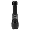 Super Bright Flashlight with Electronic Display Screen Waterproof Type C Charged Zoomable LED Flashlight for Camping Short