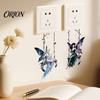 Decorative Wall Decals Swing Fairy Switch Sticker, PVC Self Adhesive Decal for Light And Socket Panels, Romantic Bedroom Decorations Art Decor