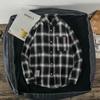 Men's Plaid Long Sleeve Shirt: Spring/Autumn Student Loose-Fit Button-Down Jacket - Hong Kong & Korean Style Trend