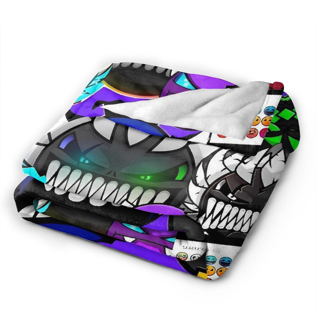 Geometrie Gaming Gestrichelt Flanelldecke Winter Super Weiche Überwurfdecke für Mädchen Jungen Schlafzimmer Lustige Tagesdecke Sofa Bettbezug