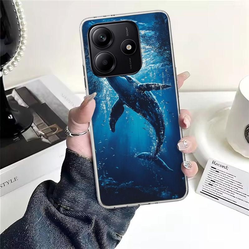 Humpback Whale Sea Giant Soft Phone Case For Xiaomi Redmi Note 15 14 14S 13 12 Pro Plus 12S 11 11S 11E 10 10S 11T 5G Fundas Coqu