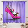 Unique 3D Printing Jewelry Falling Curtains Diamonds Black Backdrop Curtain with Rod Pocket for Bedroom Living Room Kitchen Home