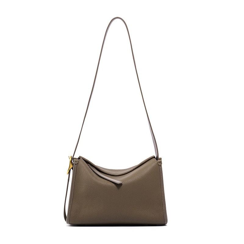 Fashion TOGO Top Layer Cowhide Small Square Bag Genuine Leather Women's Trendy Versatile Single Shoulder Crossbody