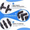 A84X-Irrigation Fittings Kit For Drip Tubing -6 Tees, 6 Couplings, 6 Ends, 6 Elbows - 16Mm Compatible Drip Sprinkler Systems