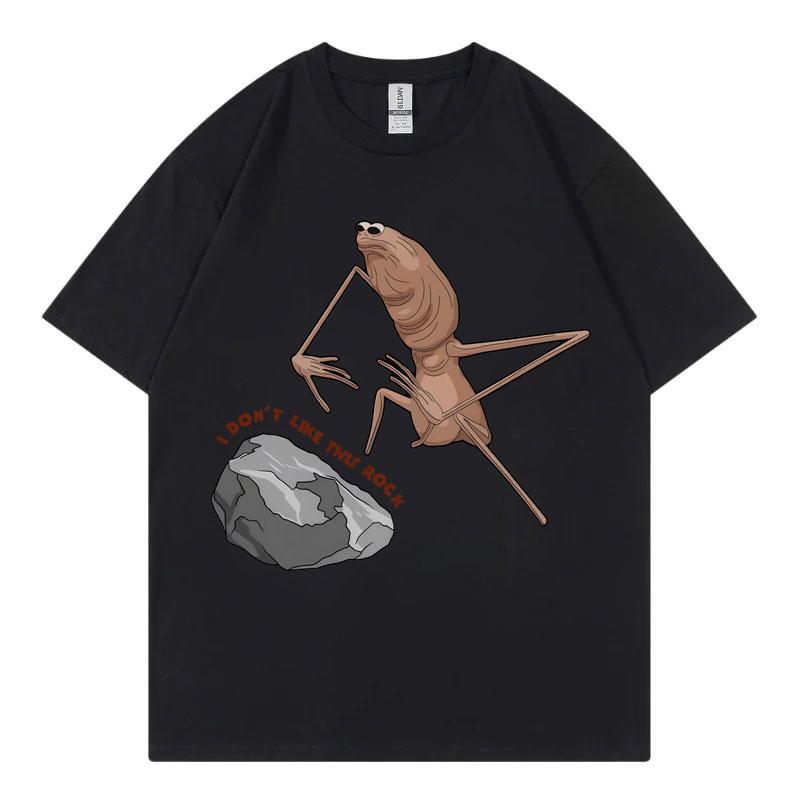 Ich mag diesen Stein nicht Marcus Der Wurm Lustiges Meme T-Shirt Herren Damen Freizeit Kurzarm T-Shirts Hohe Qualität Mode T-Shirts