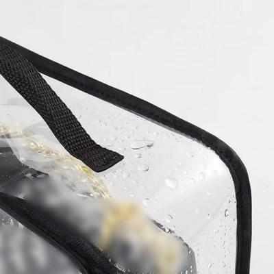 Sacs anti-poussière en PVC Multi-usage Transparent Organisateur de rangement étanche avec poignée Sac fourre-tout portable à fermeture éclair Salle de bain