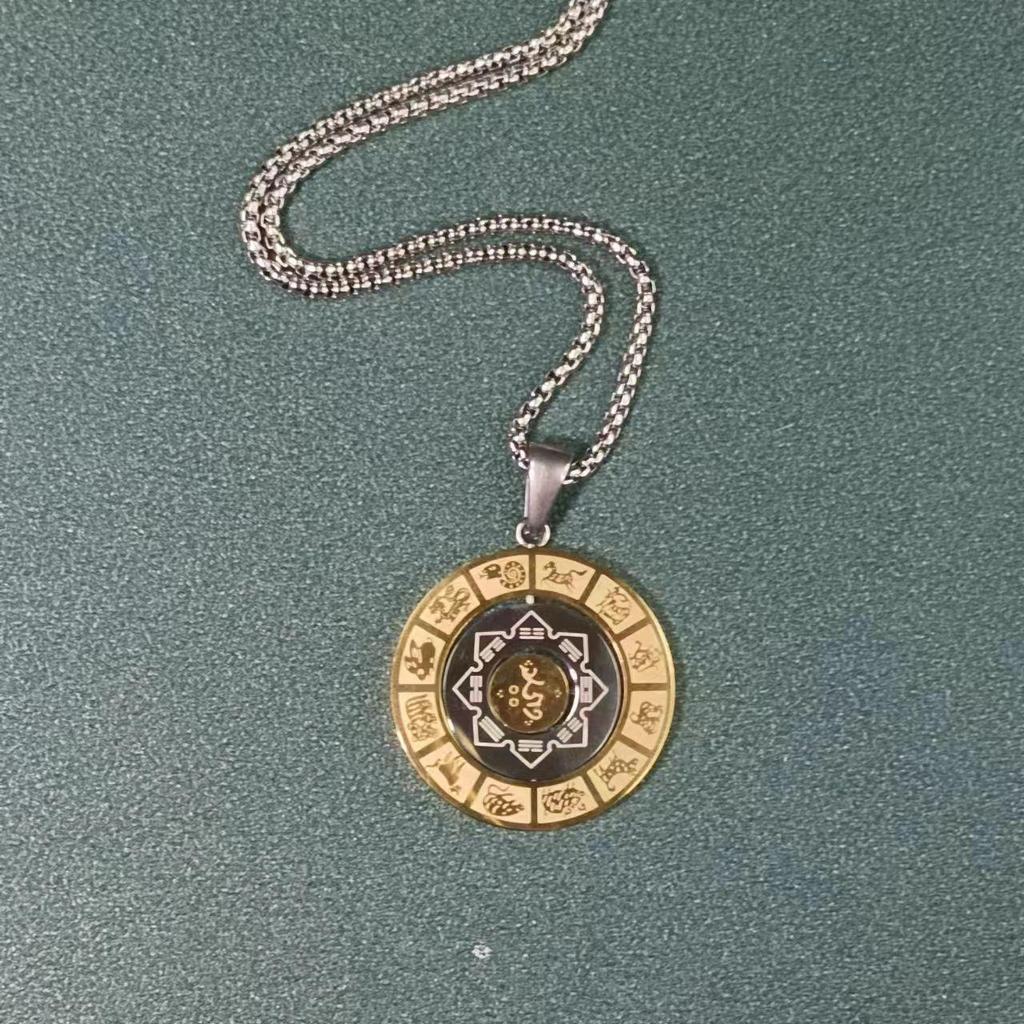 Zwölf Tierkreiszeichen Manjushri Anhänger mit Sechssilbigem Mantra für Frauen und Männer