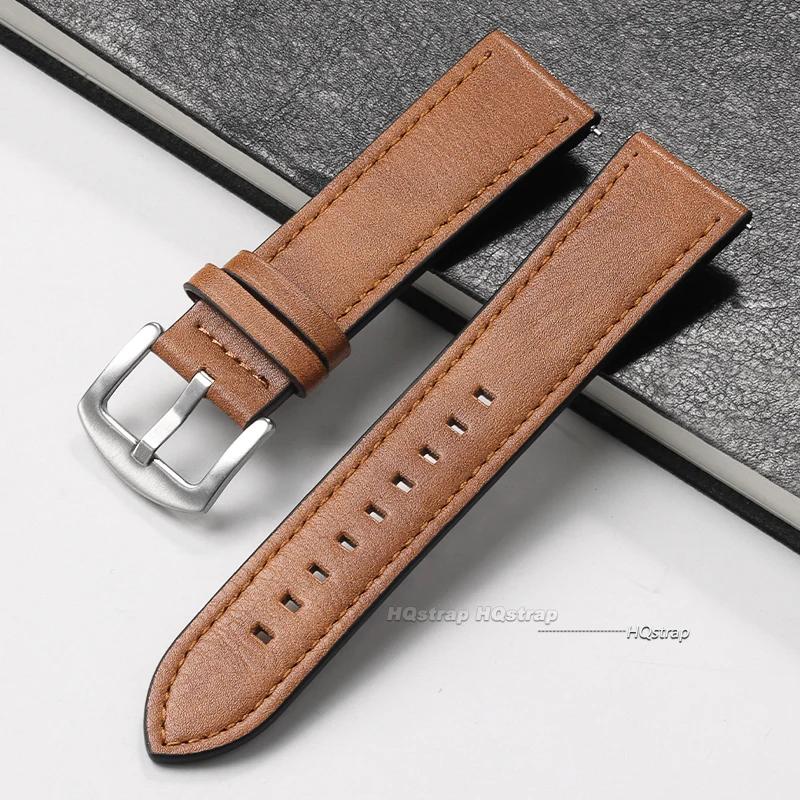20mm 22mm Vintage Retro Calfskin Leather Watch Band Quick Release Straps Men Women Bracelets Belt Universal Watch Accessories