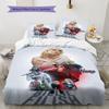 Billie Eilish Bettwäsche mit individuellem Namensmuster, Steppbett-Set, Bettbezug, Kissenbezug, Heim-Geburtstagsgeschenk(1 Bettbezug + 2 Kissenbezüge, ohne Füllung)