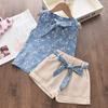 Nové letní dětské dívčí oblečení Dětská bezrukávová vesta Šortky 2ks/sady Kojenecké oblečení Módní kostým Dětské teplákové soupravy