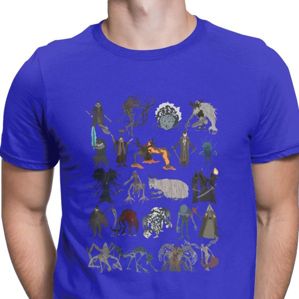 Men Bloodborne Bosses Tshirt Dark Souls Cotton Clothing Novelty Round Neck Tee Shirt Tee Shirts