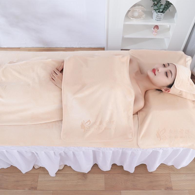 Salon-Specific Towels Skin Management Bed Sheets Soft Breathable Absorbent Bath Skirts Head Wrap Large Towels Five-piece Set