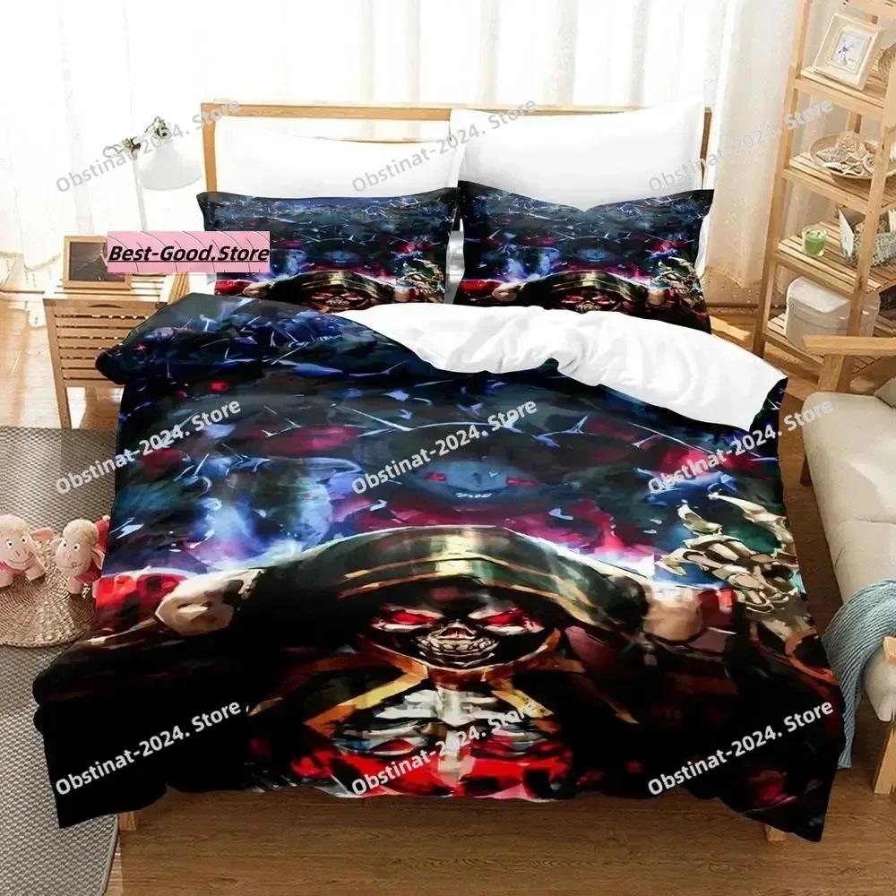 OVERLORD Bedding Set Single Twin Printed Bed Set With Pillowcase Bed Duvet Cover Soft Single Double Queen Super King Size