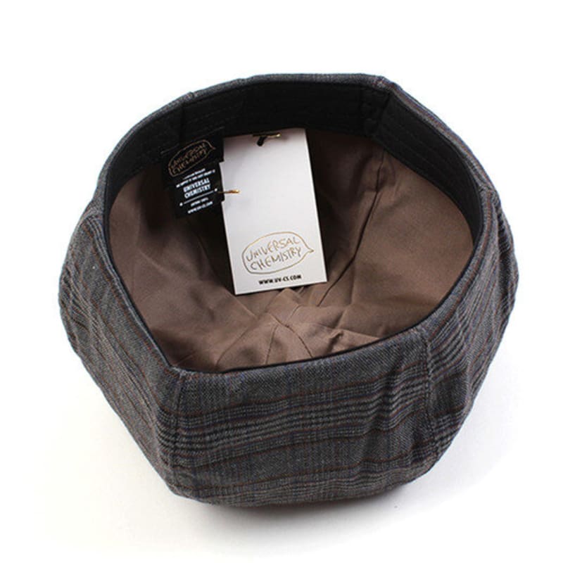 Universal Chemistry Charcoal Glen Check Beret