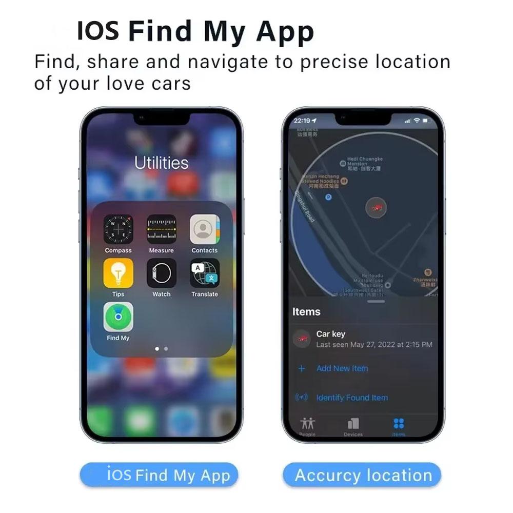 Car OBD GPS Tracker for IOS Find My App Anti Loss Device Real Time Location GPS Locator Plug in Version With Find My App Lifetime System