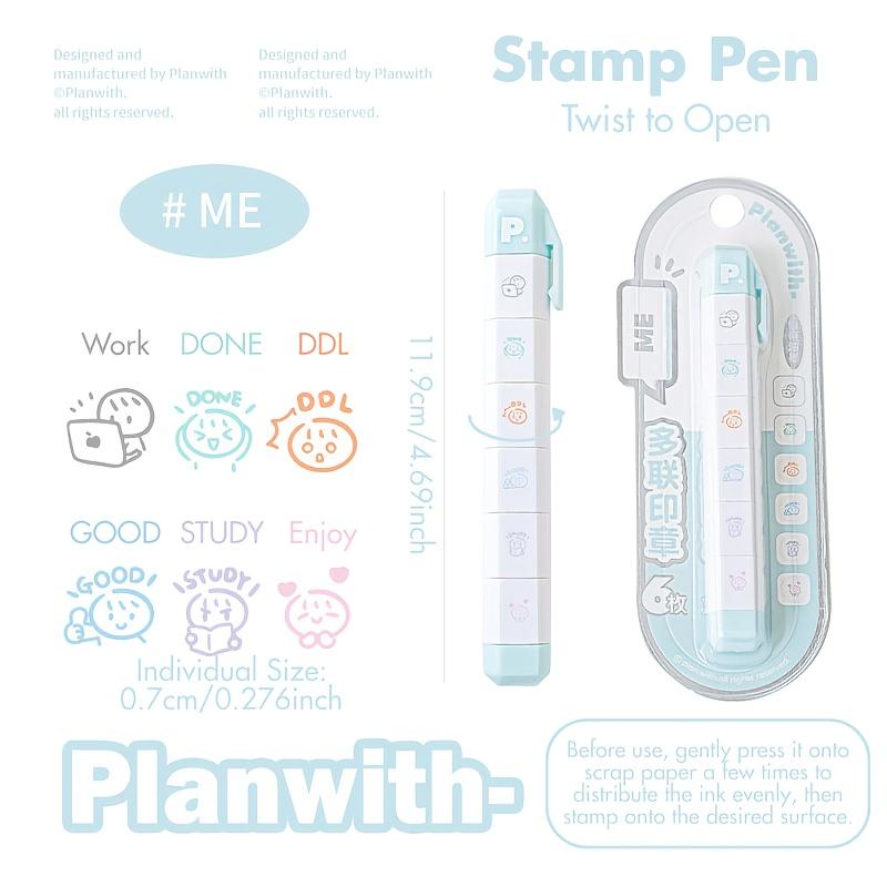 

1pc, Multi-Image Stamp Pen - Cute Planner Stamp Set for Journaling, Memory Keeping and K-Pop Fans