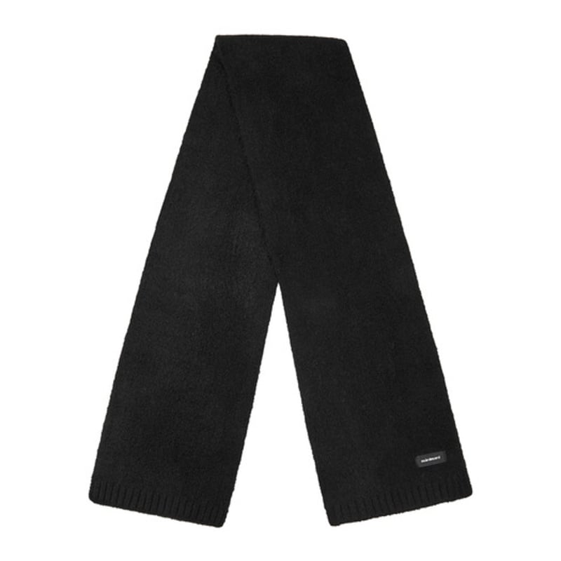 Mardmard Black Label Hairy Knit Muffler - Black