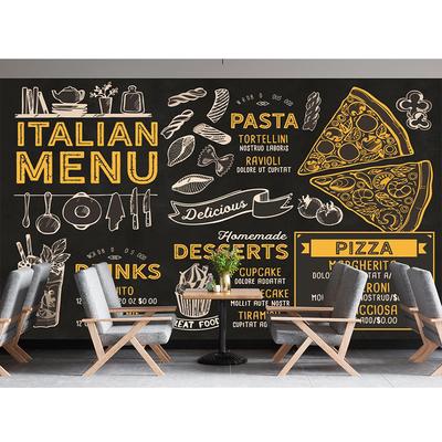 Delicious Pizza 3d Wallpaper Mural, Restaurant Pizza Theme Mural Wallpaper Wall Decor For Fast Food Restaurant Snack Pizza Mural