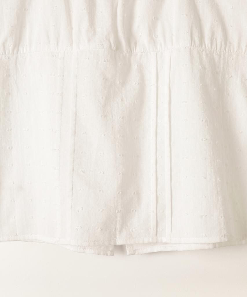 Tudument Polka Dot Puff Sleeve Blouse White