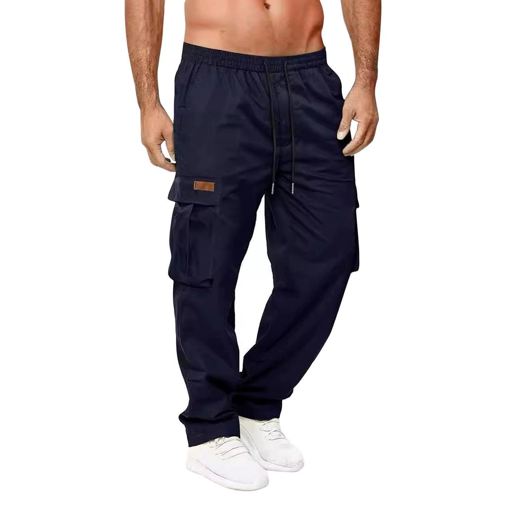 Men's Solid Color Loose Overalls Men's Casual Fashion Sweatpants