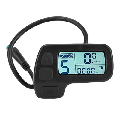 Elcykel LCD-displaymätare 24V 36V 48V Elektrisk skoter Skärmdisplay Kontrollpanel med 5-kärnig Vattentätning
