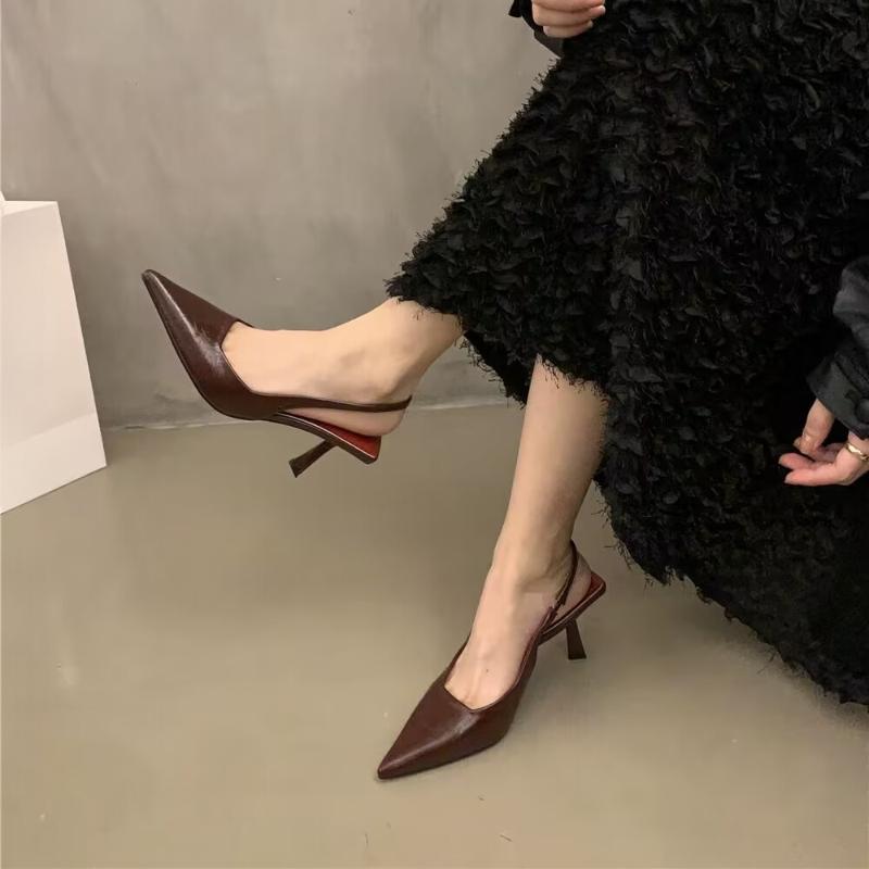 Fashion Fashion Women's Pointed High Heels Sandals Banquet Dress Wedding Party Pumps Designer Slingbacks Elegant Slingback Shoes Pumps