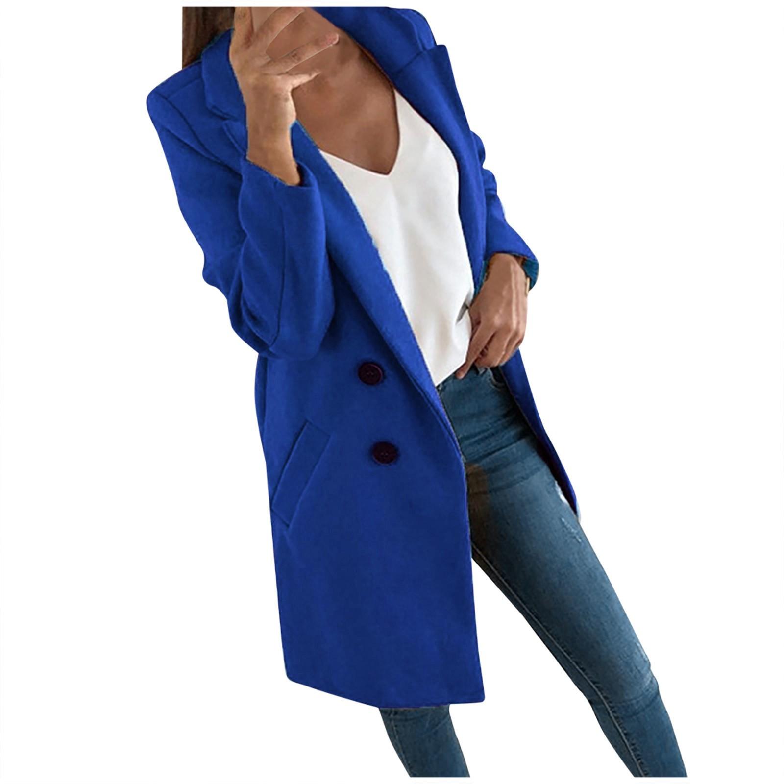 Женское элегантное смешанное пальто из искусственной шерсти — фото 6